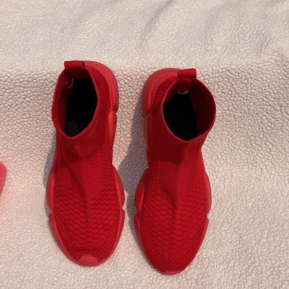 Men's Slip On Shoe Socks Workout Sneaker’s Red size 40/7.5 - Picture 6 of 10